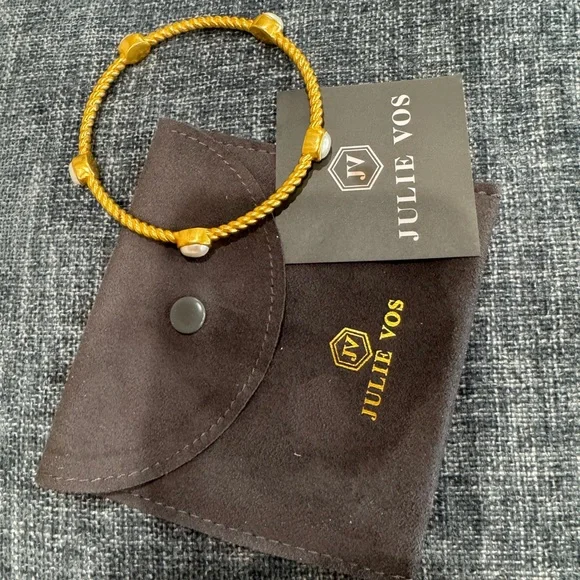 Julie Vos Twisted Gold Bangle - Picture 1 of 2